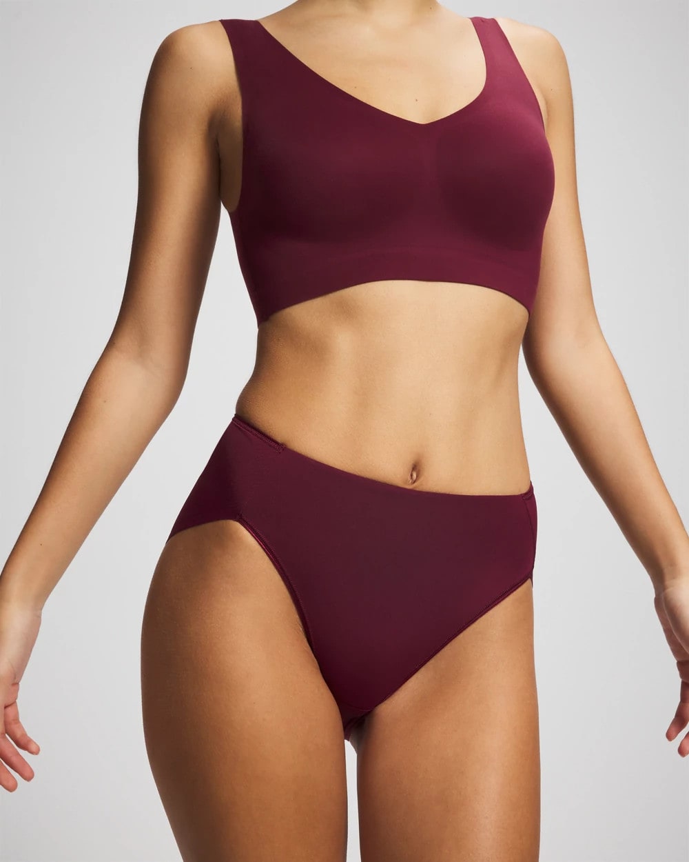 VELVET PLUM High-Leg Brief Panty