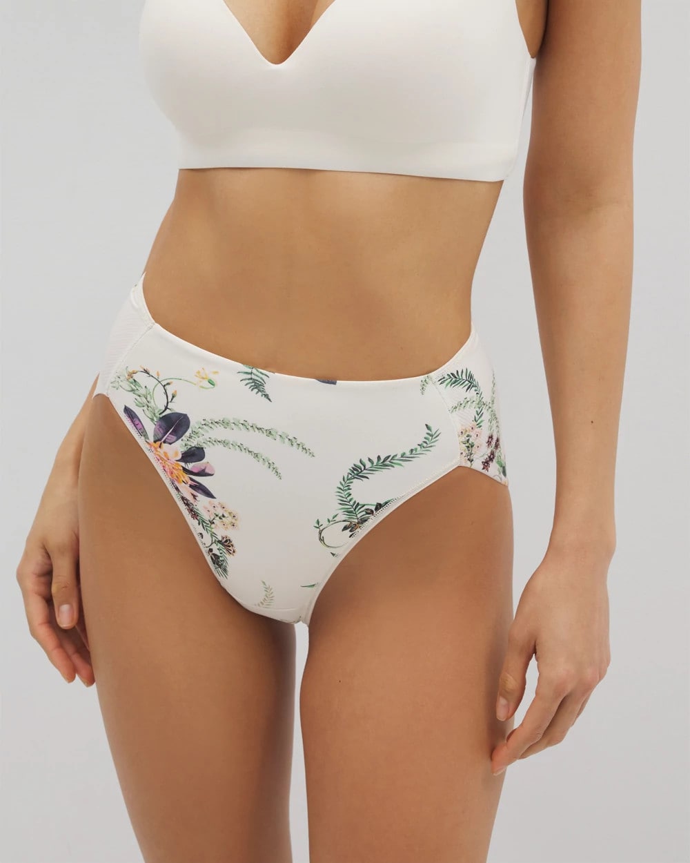 PARADISE PLUMES D M CHAMP High-Leg Brief Panty