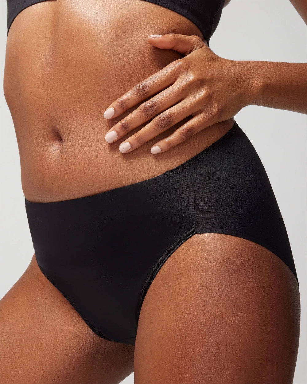BLACK High-Leg Brief Panty
