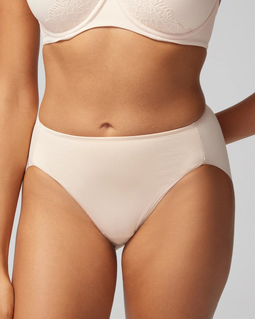 PALE SAND High-Leg Brief Panty
