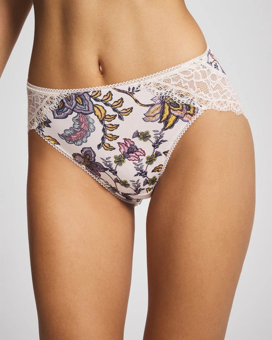 PAISLEY SPLENDOR M CHAMP High-Leg Panty with Enchanting Lace