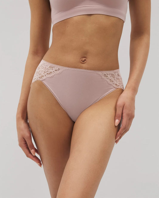 ADOBE ROSE High-Leg Panty with Enchanting Lace