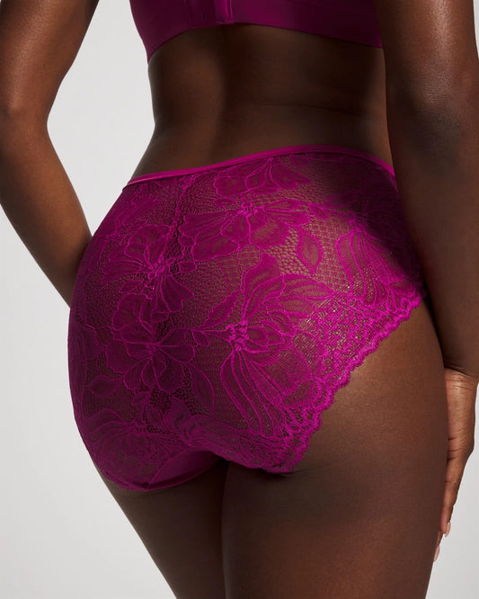 MAGENTA ORCHID Lace Back High-Leg Panty