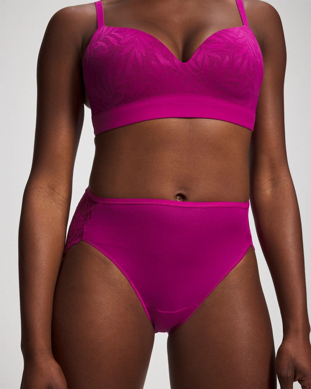 MAGENTA ORCHID Lace Back High-Leg Panty