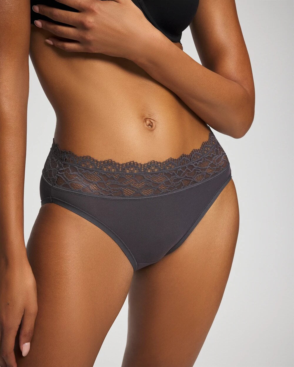 GRAY INK High-Leg Panty with Enchanting Lace