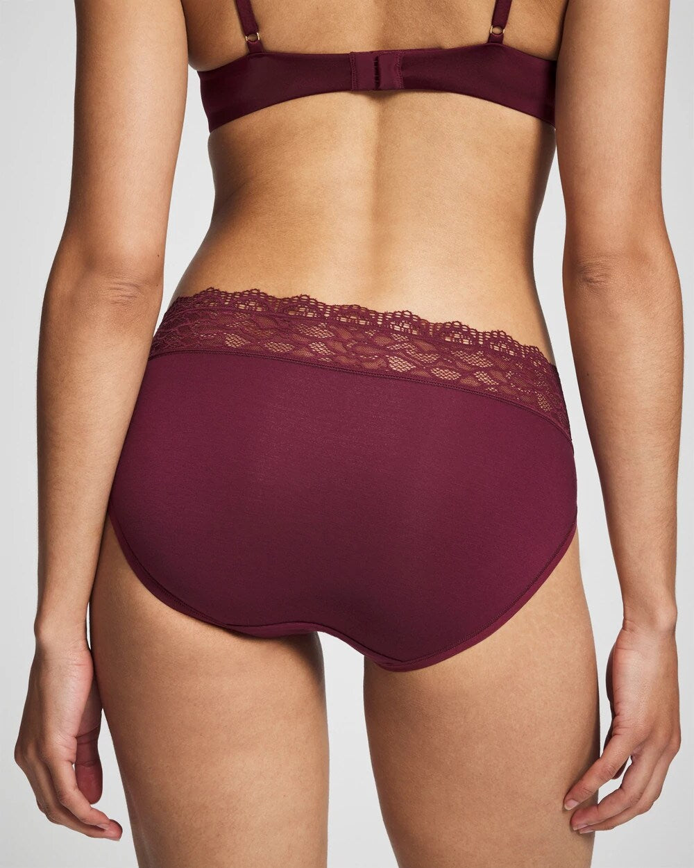 VELVET PLUM High-Leg Panty with Enchanting Lace