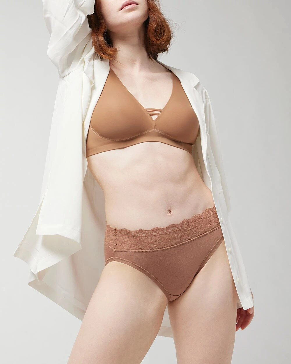 WARM SIENNA High-Leg Panty with Enchanting Lace