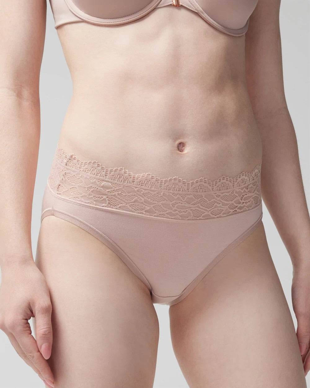 ADOBE ROSE High-Leg Panty with Enchanting Lace