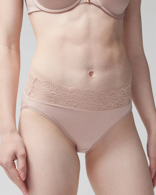 ADOBE ROSE High-Leg Panty with Enchanting Lace