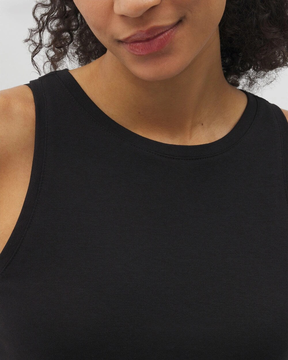 BLACK Ruched Pajama Tank