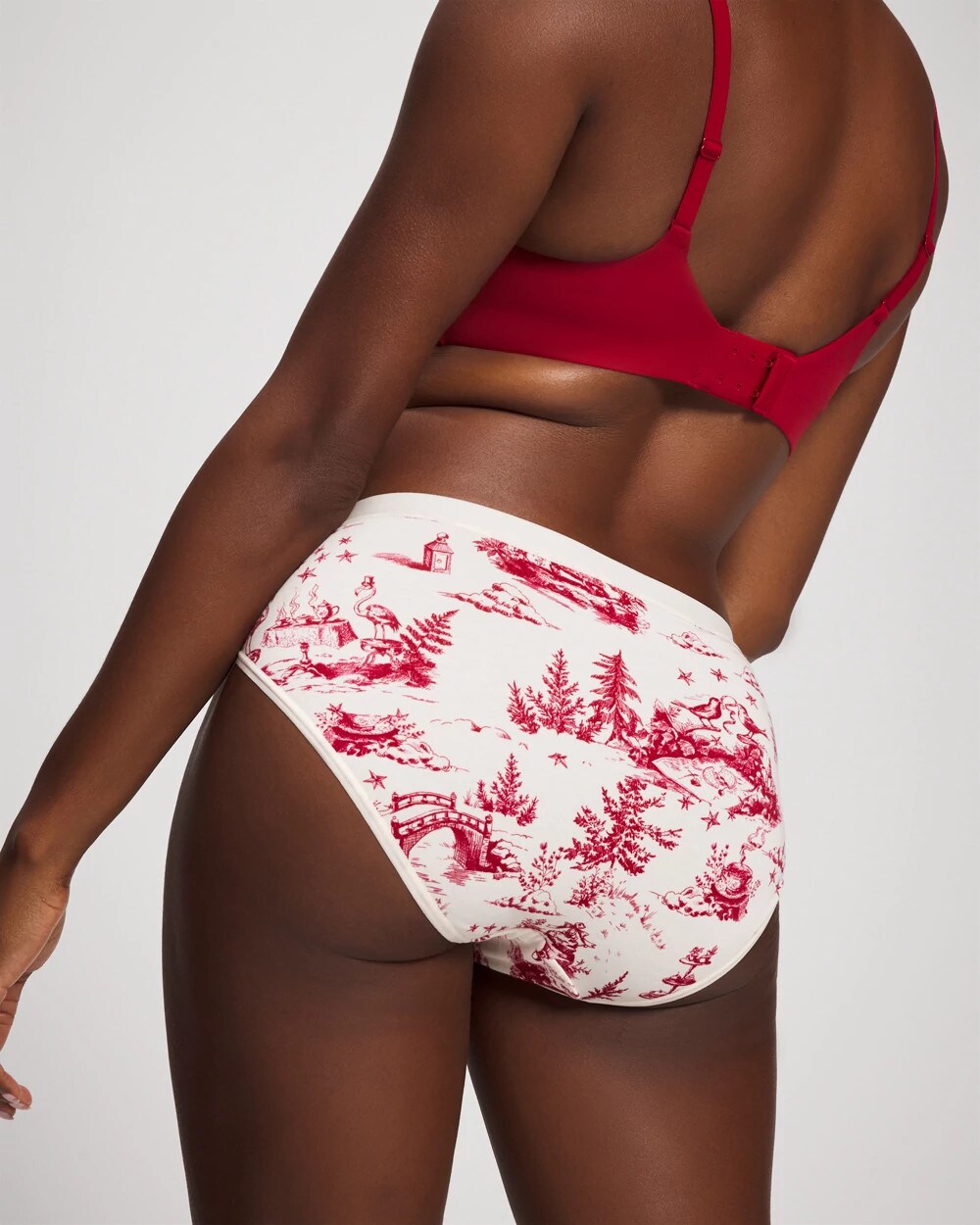 ENCHANTED TOILE CHAMPAGNE Cotton High-Leg Panty