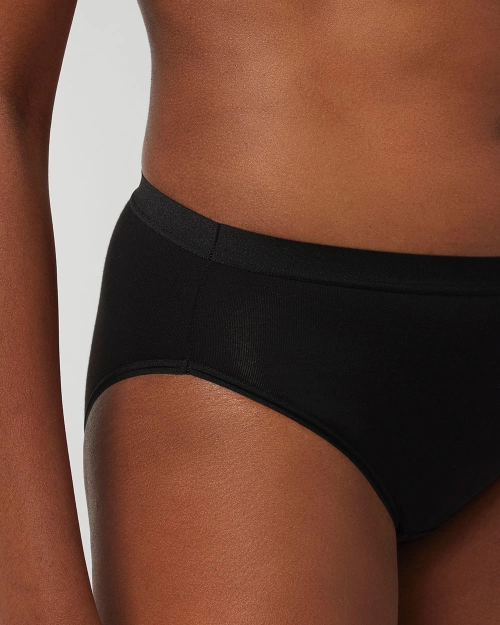 BLACK Cotton High-Leg Panty