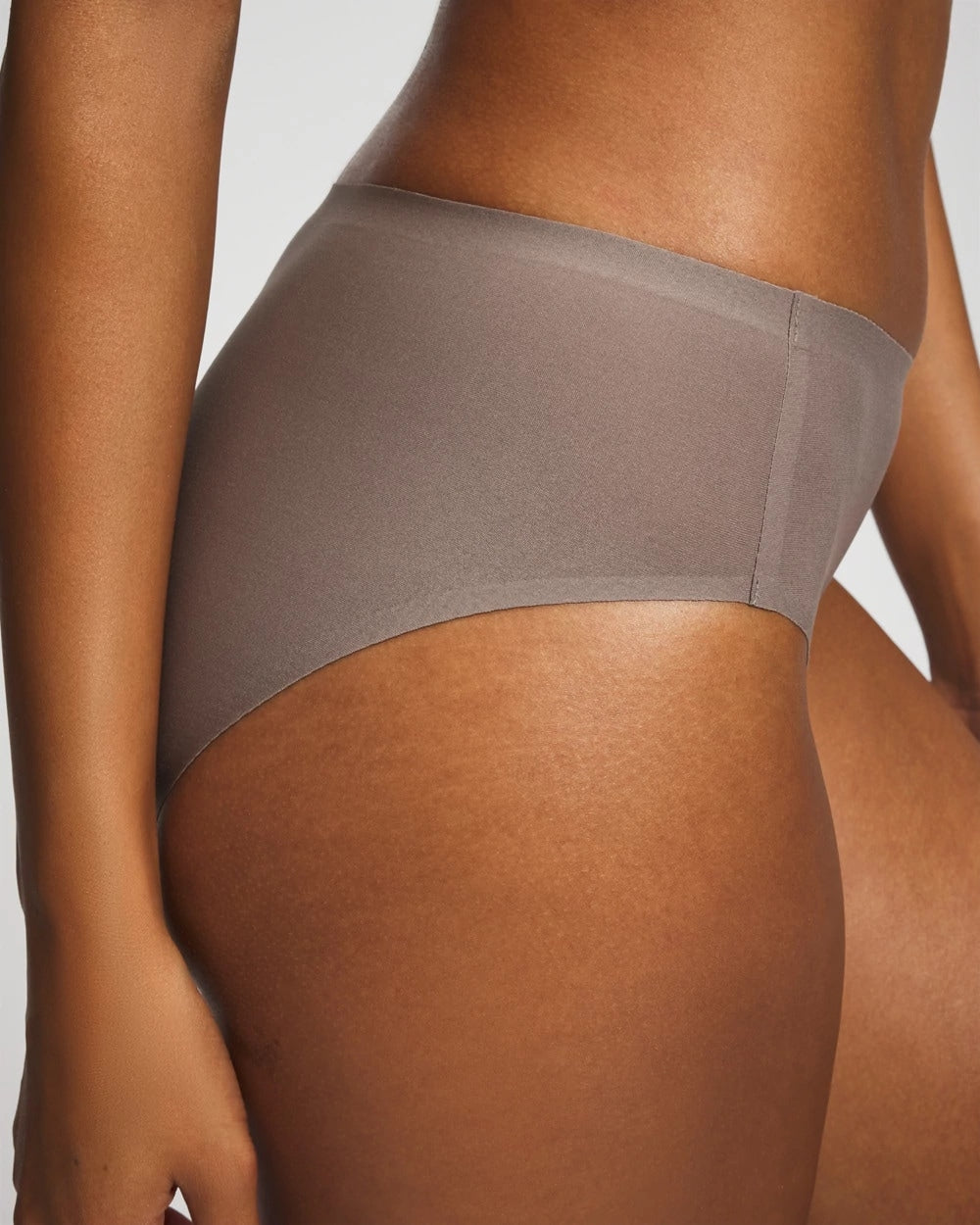 DARK TAUPE Soft Stretch High Leg Panty