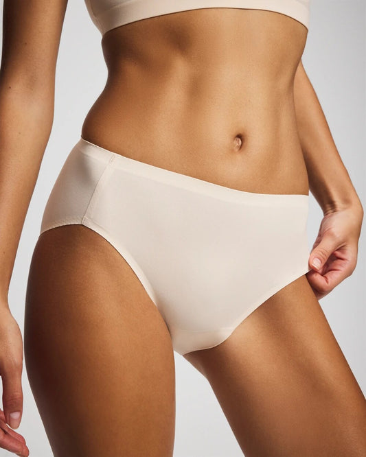 PALE SAND Soft Stretch High Leg Panty