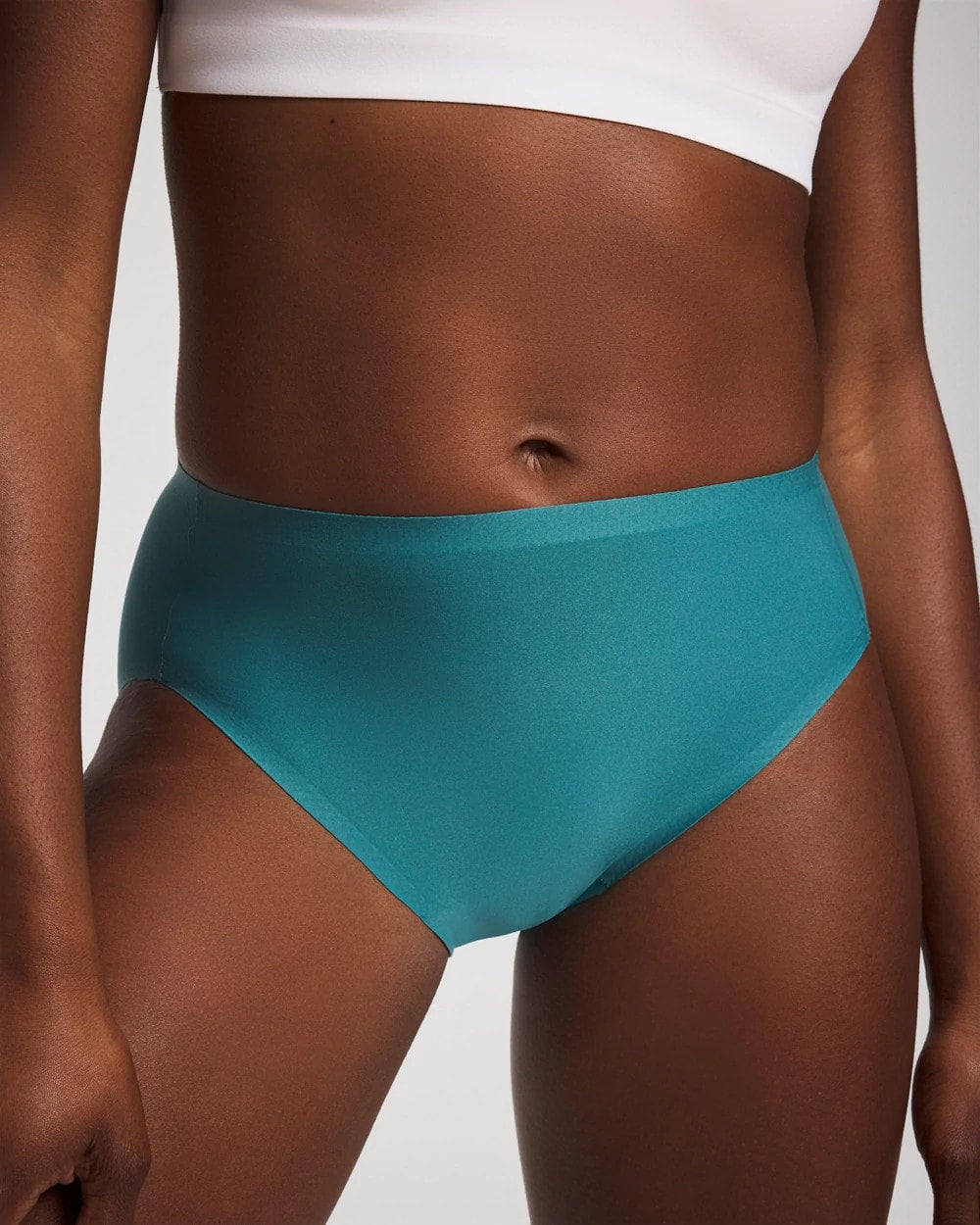 CERULEAN TEAL Soft Stretch High Leg Panty