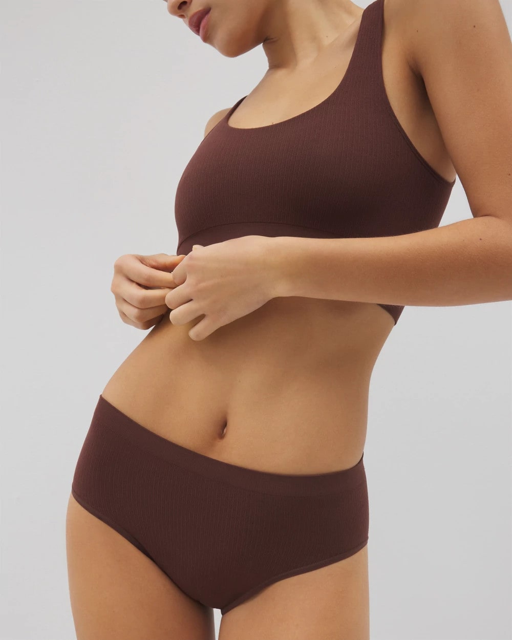 MOCHA Seamless Rib High-Leg Panty