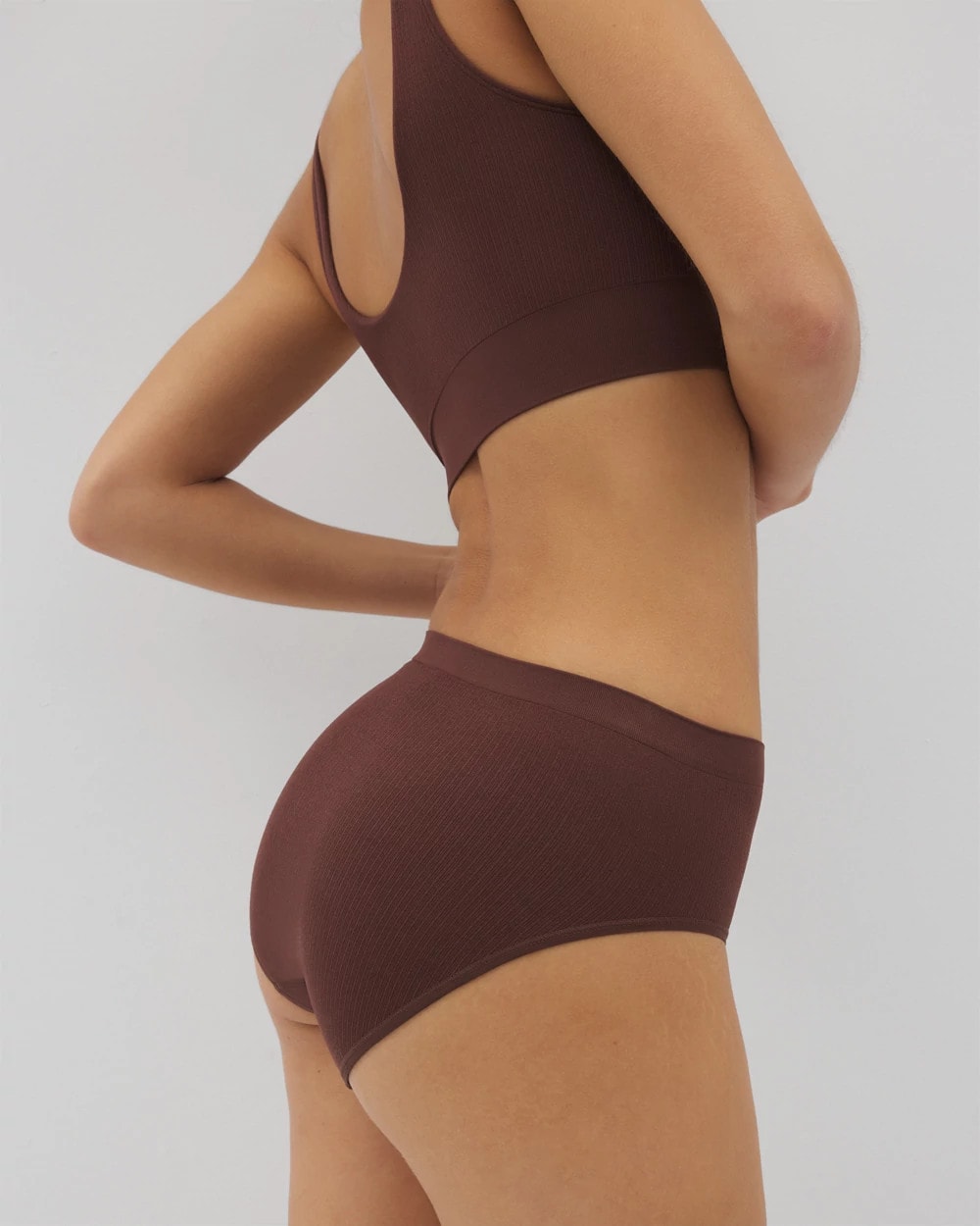 MOCHA Seamless Rib High-Leg Panty