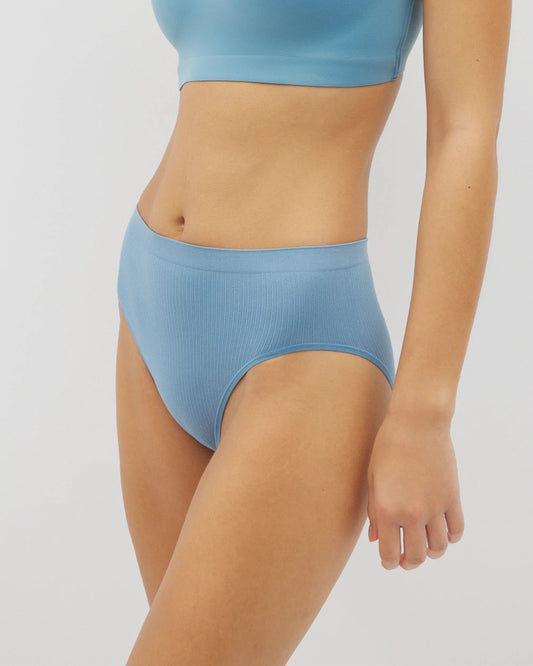 BLUE HEAVEN Seamless Rib High-Leg Panty