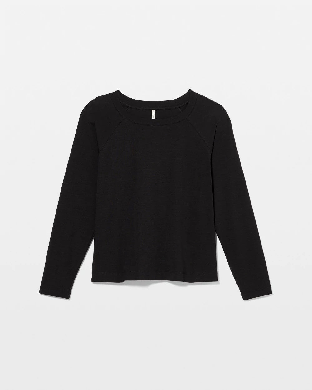 BLACK Most Loved Cotton Long Sleeve Pajama Tee