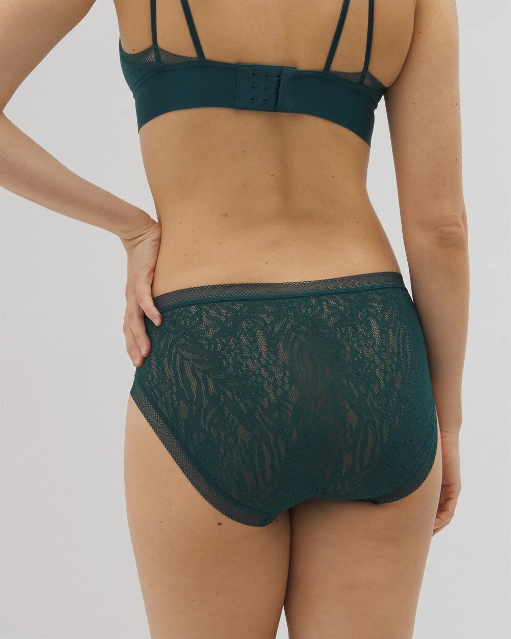 DARK SEA Soma High-Leg Panty with Stretch Lace