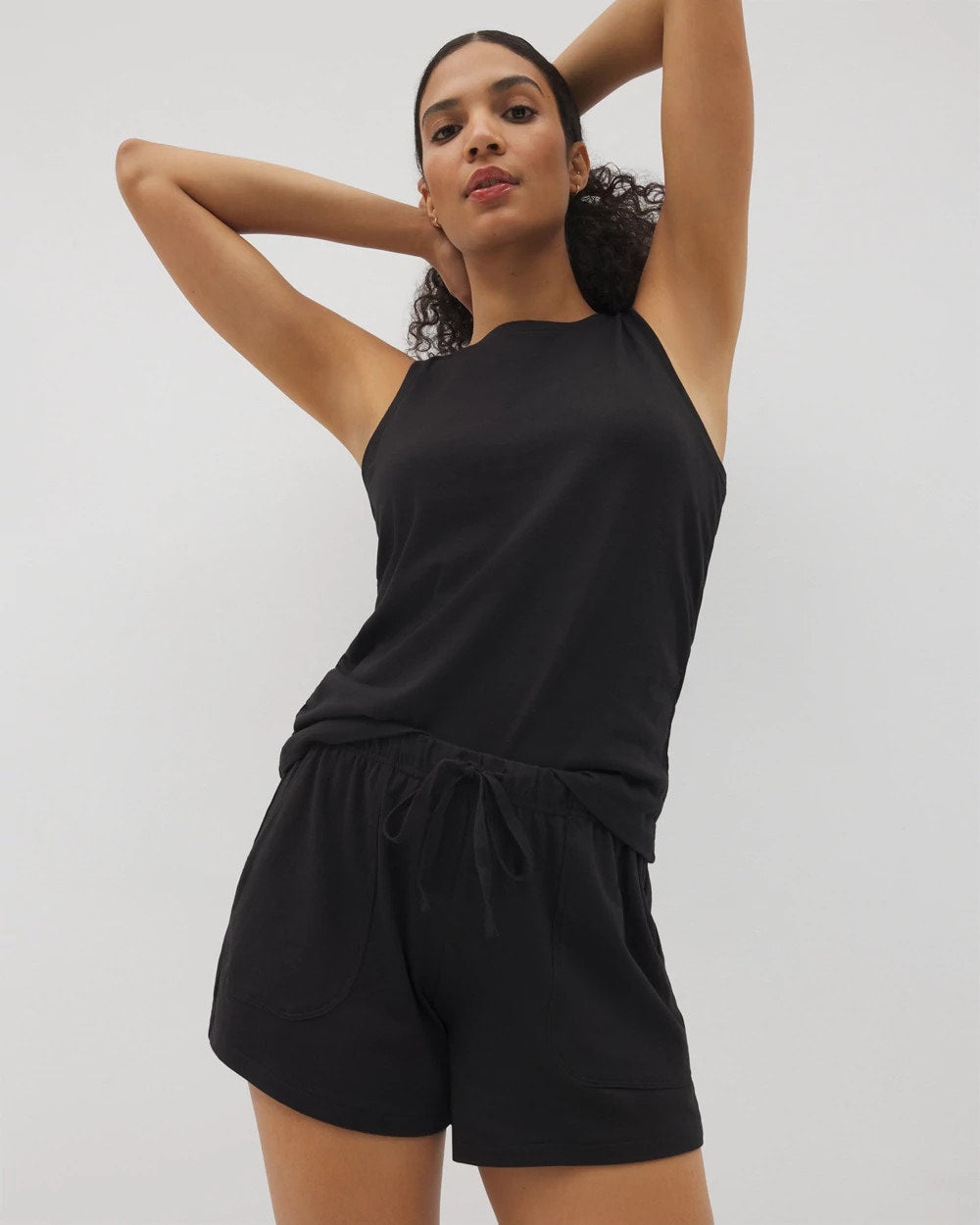 BLACK Pajama Shorts