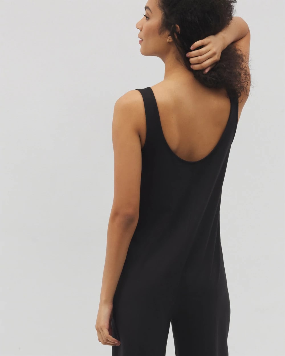 BLACK Henley Jumpsuit
