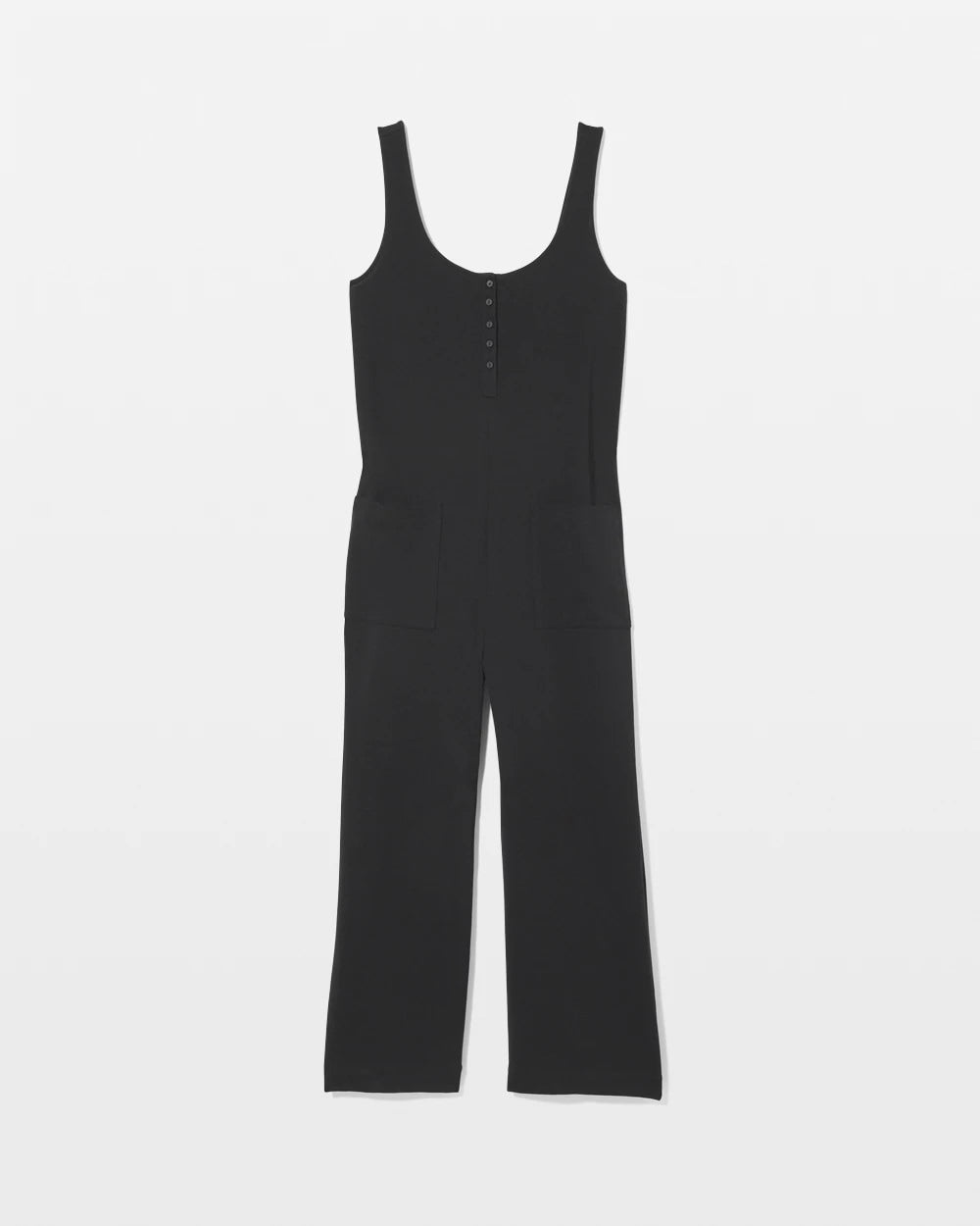 BLACK Henley Jumpsuit