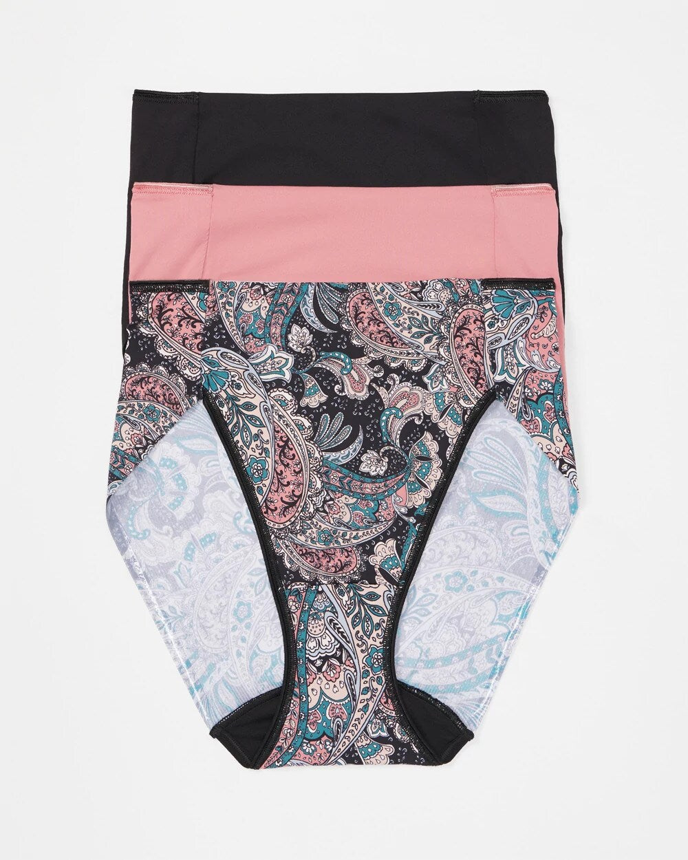 REGAL PAISLEY MULTI PACK Tummy High-Leg Brief Panty 3 Pack