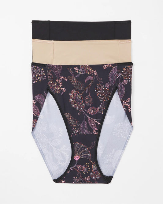 STITCH PAISLEY MULTIPACK Tummy High-Leg Brief Panty 3 Pack