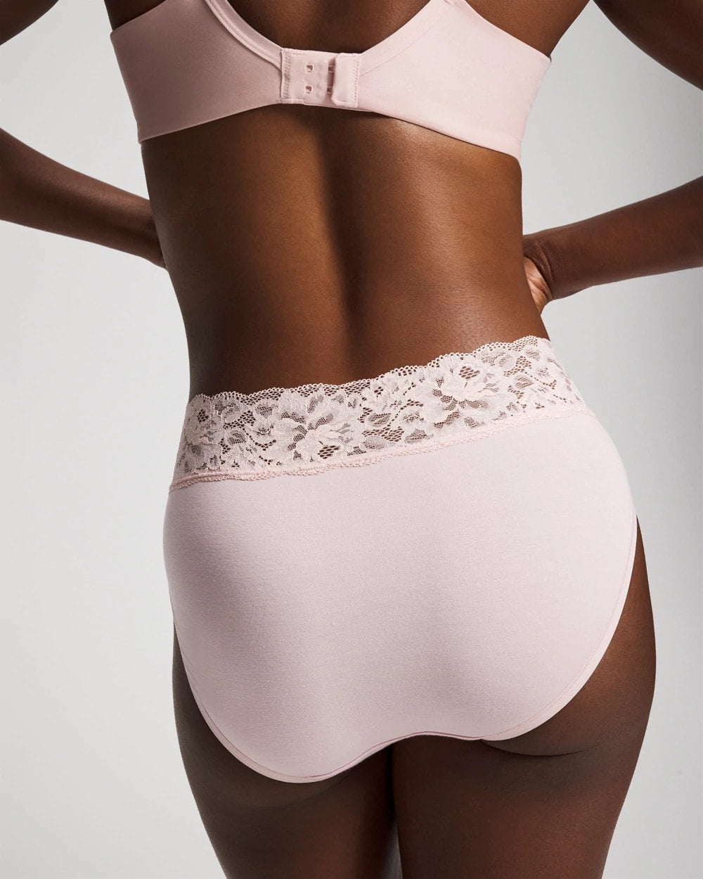 PRETTY PINK GOLD FOIL Embraceable High-Leg Brief Panty with Super Soft Signature Lace