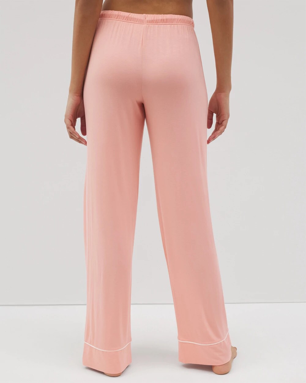 PALOMA GLOW Solid Piped Pajama Pants