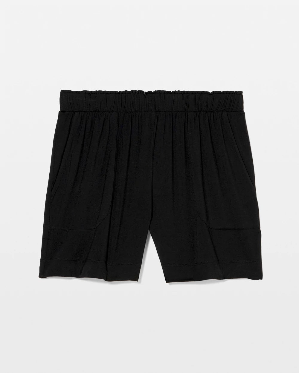 BLACK Long Pajama Shorts