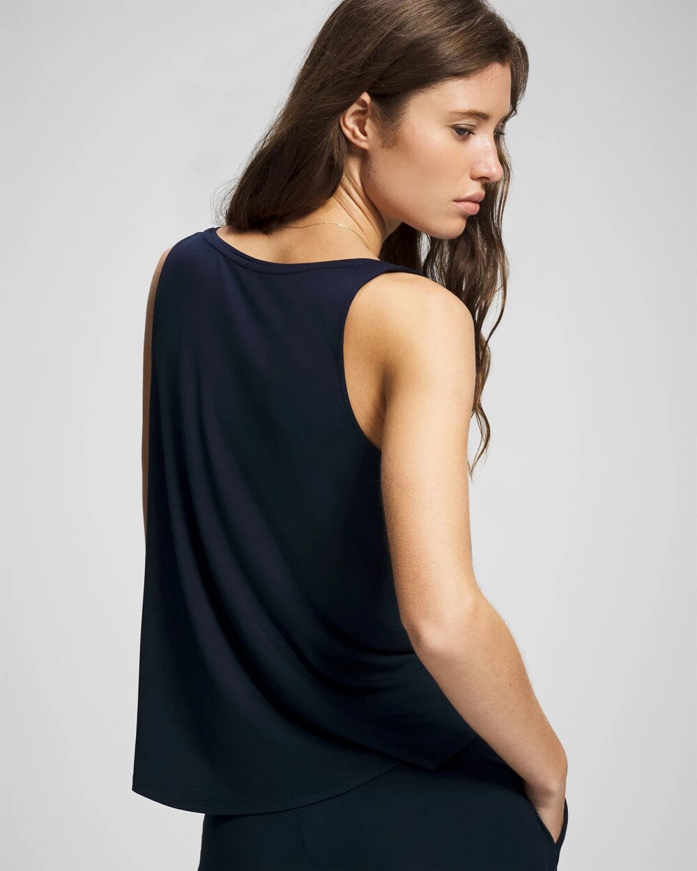 NIGHTFALL NAVY V-Neck Pajama Tank