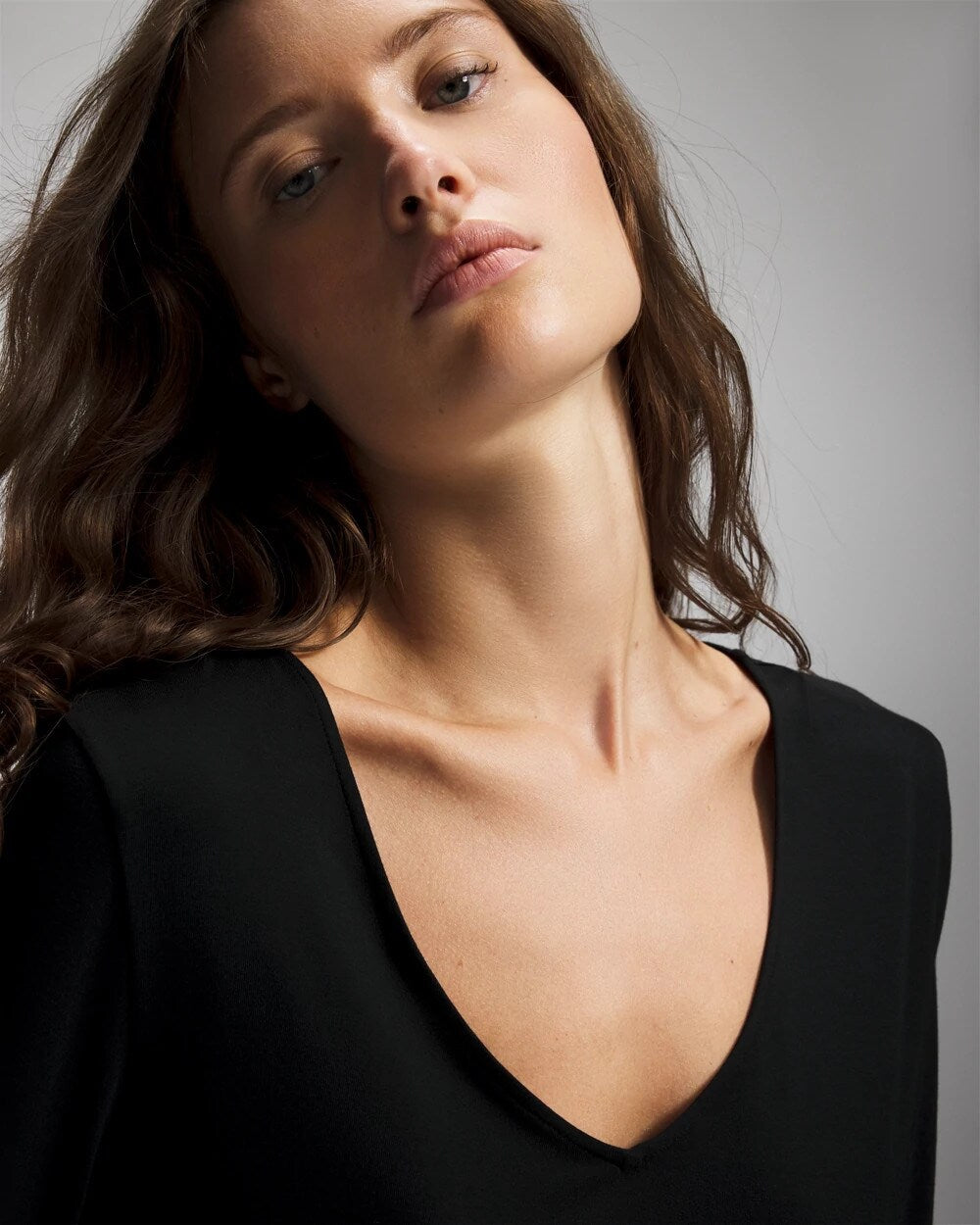 BLACK Long-Sleeve Pajama Top