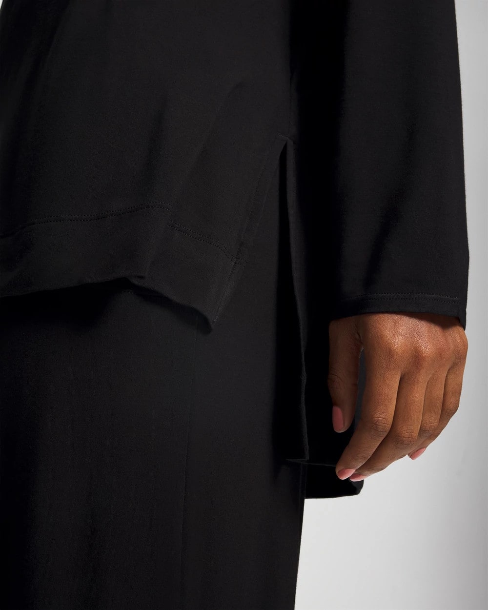 BLACK Long Sleeve Pajama Tee