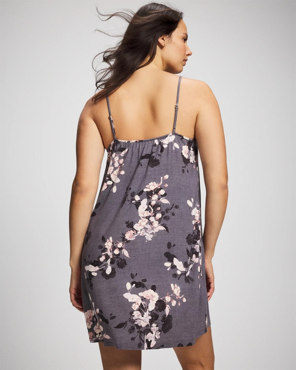 FLORAL DREAMS GRAY Lace Chemise