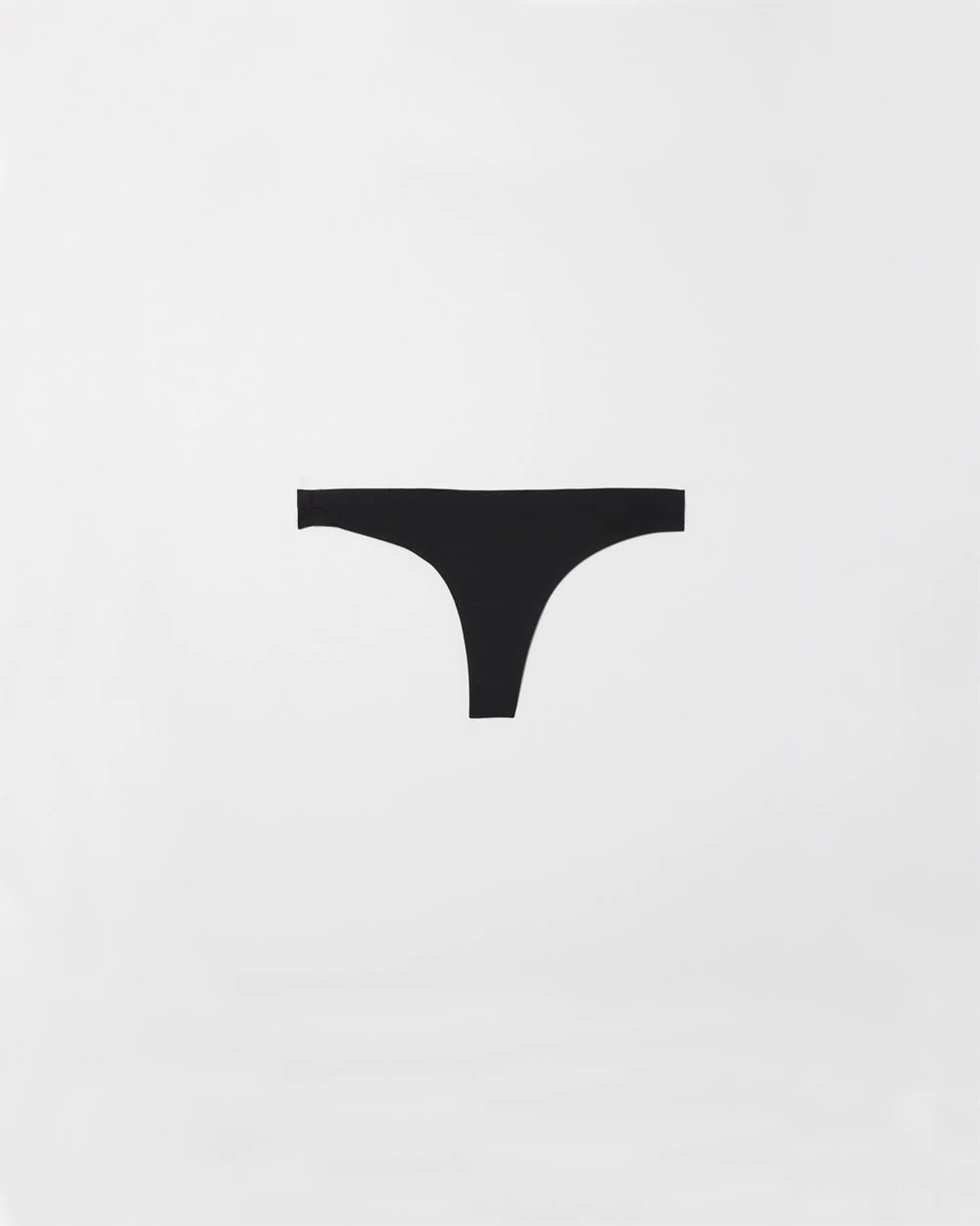 BLACK Soft Stretch Thong Panty
