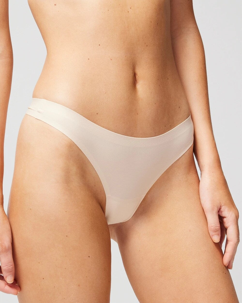 PALE SAND Soft Stretch Thong Panty