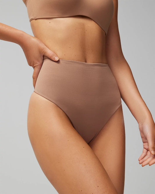 WARM SIENNA Tummy High-Waist Thong Panty