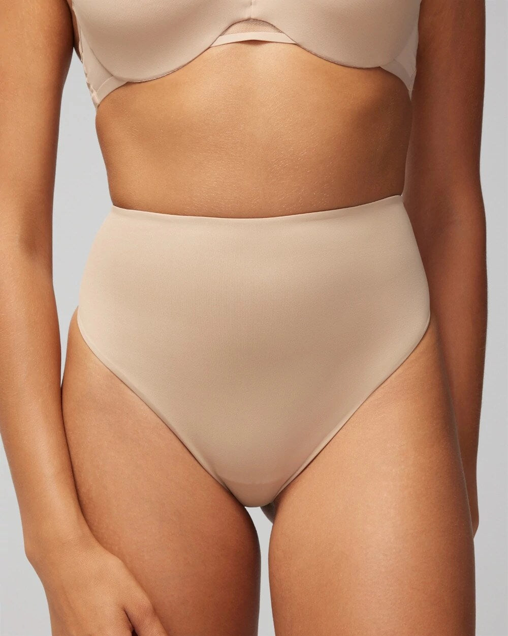 WARM AMBER Tummy High-Waist Thong Panty