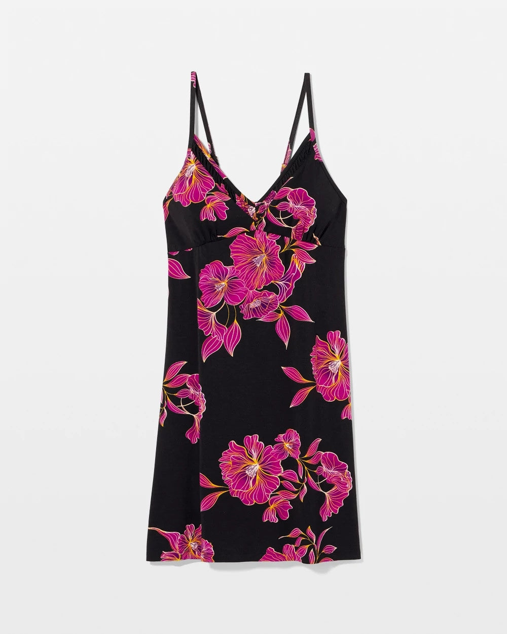 GILDED BLOOMS MAGENTA Classic Shirred Neck Chemise