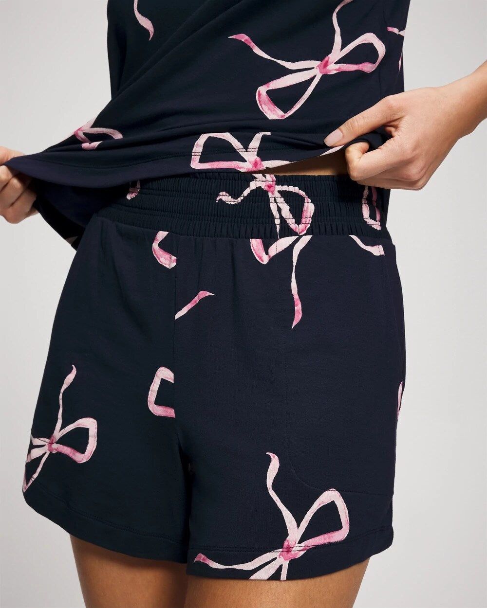 BELOVED BOWS GRAND NAVY Pajama Shorts