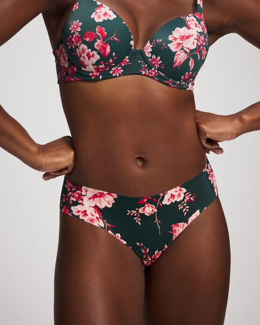 COTTAGE FLORAL MINI GREEN Thong Panty