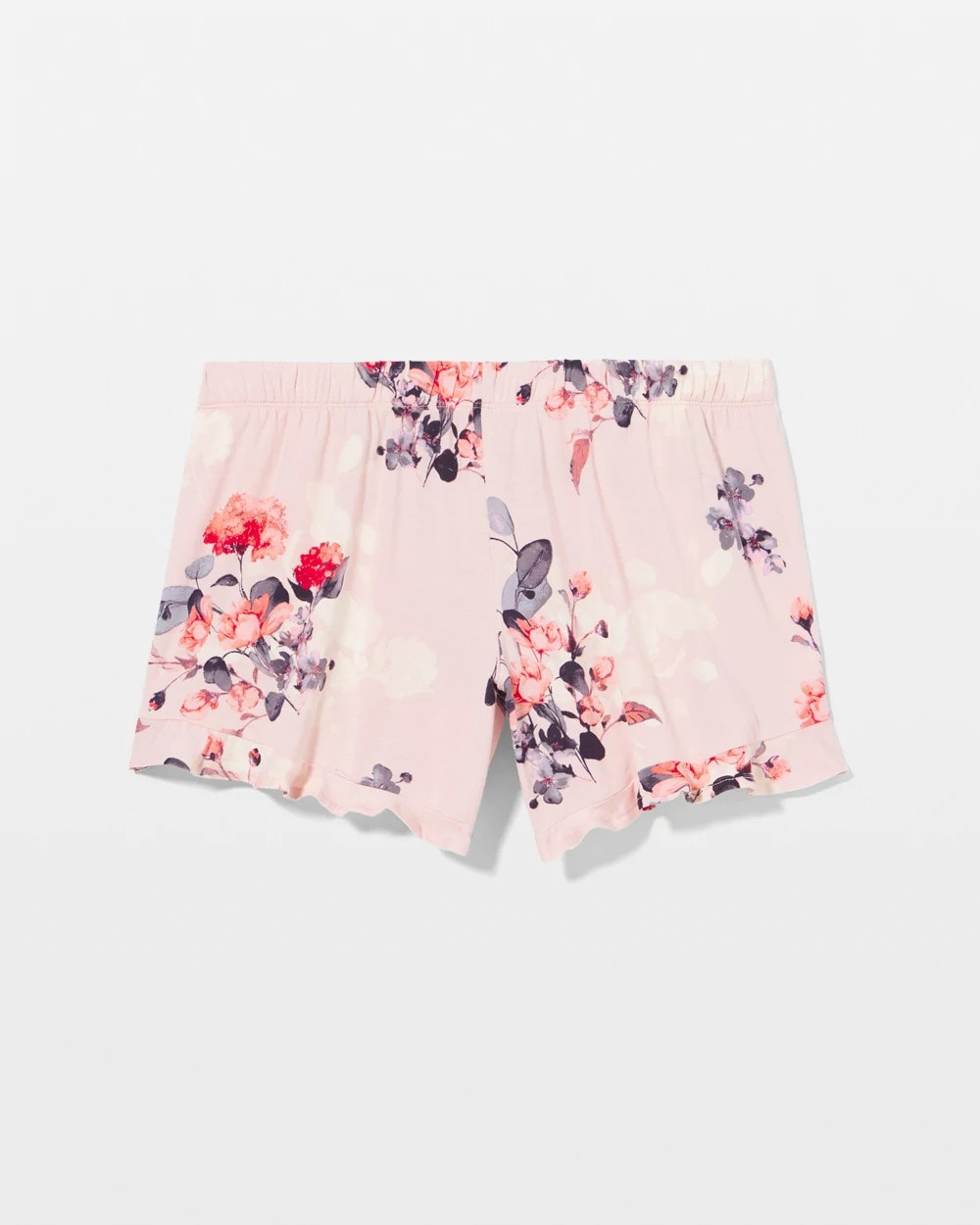 FLORAL DREAMS PINK BLUSH Ruffle Pajama Shorts