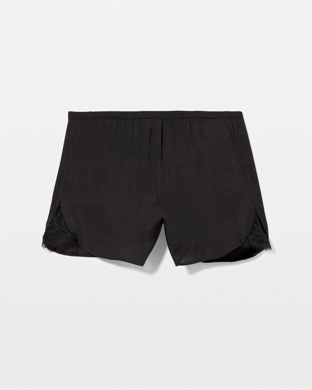 BLACK Lace Trim Pajama Short