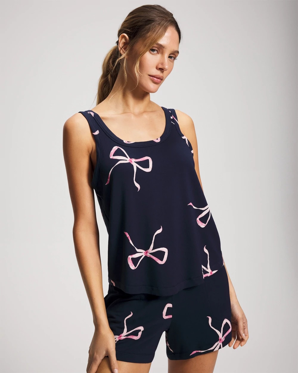 BELOVED BOWS GRAND NAVY Pajama Tank