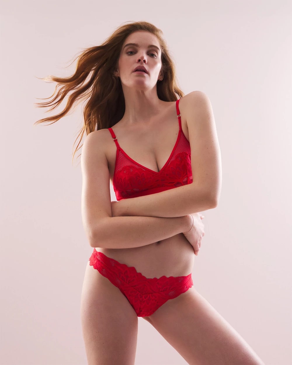 DARE ME RED Tanga Panty with Lace
