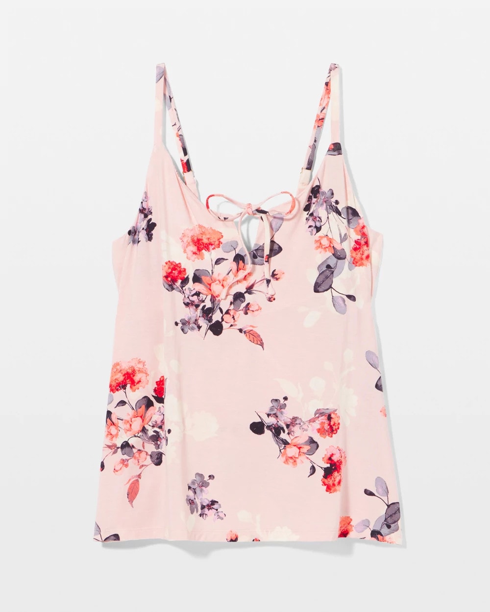 FLORAL DREAMS PINK BLUSH Tie Front Camisole