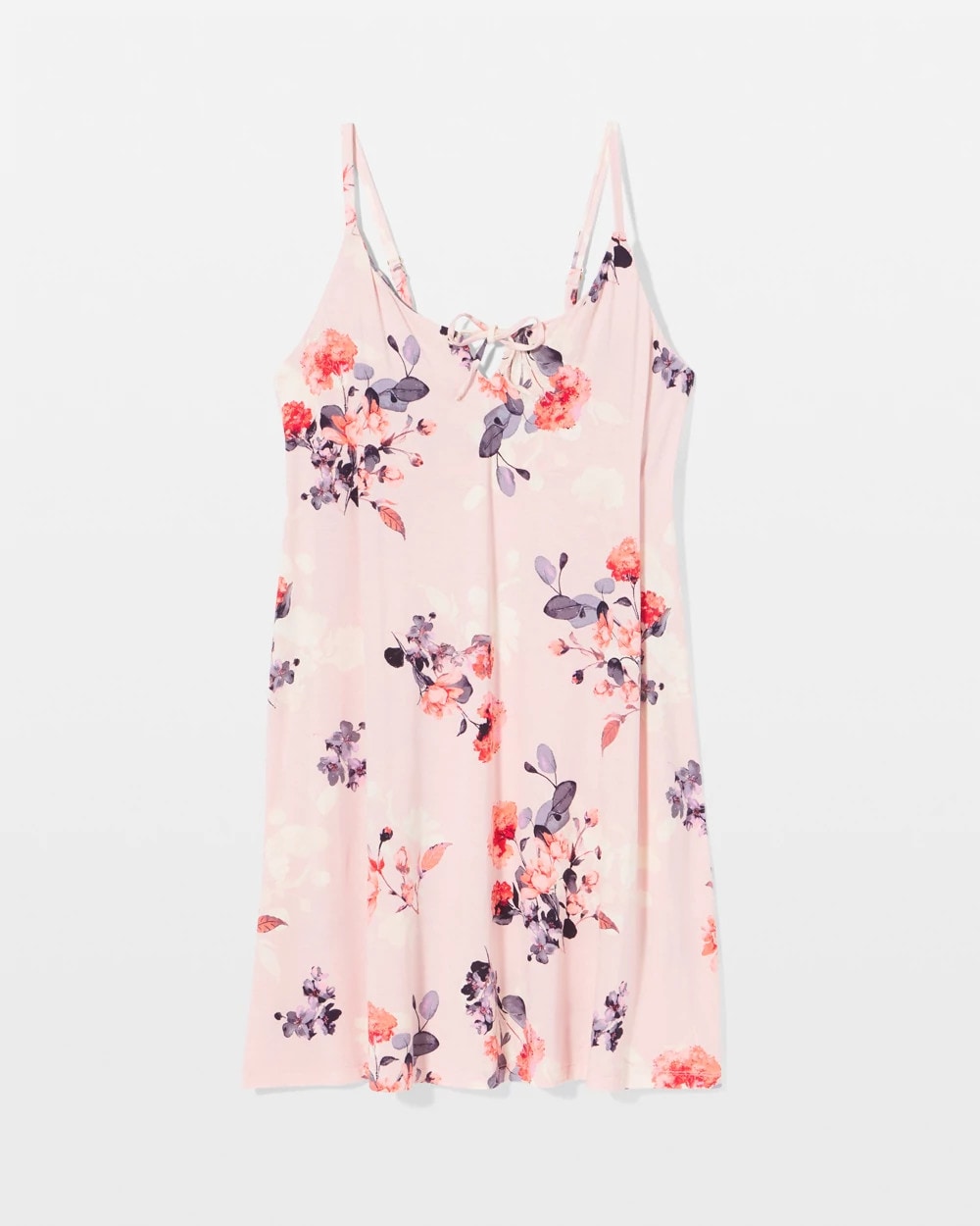 FLORAL DREAMS PINK BLUSH Tie Front Chemise