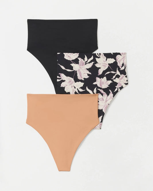 BLOOM BREEZE MULTIPACK High-Waist Thong Panty 3 Pack